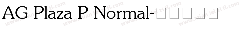 AG Plaza P Normal字体转换
